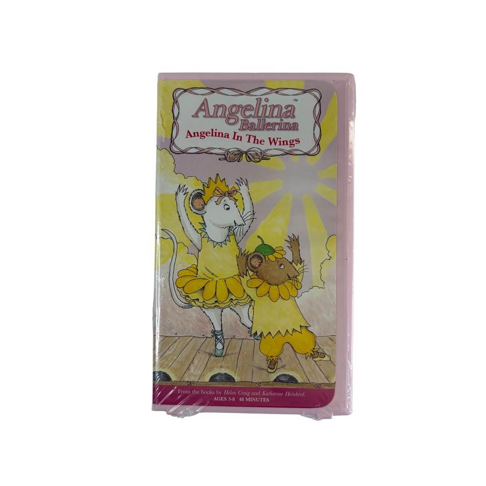 Angelina Ballerina Angelina‎ In The Wings VHS New Sealed Pink Clamshell 2002